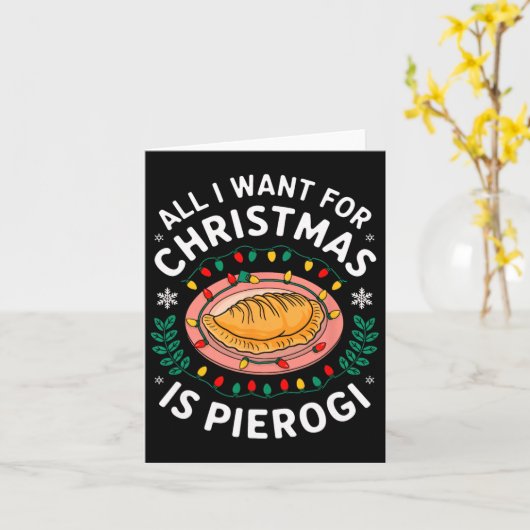 メリークリスマスはクリスマス・ピエロギの男性に欲しい カード (黄色い花)