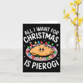 メリークリスマスはクリスマス・ピエロギの男性に欲しい カード (黄色い花)