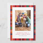メリークリスマスは一枚の写真を掲載した シーズンカード (正面)