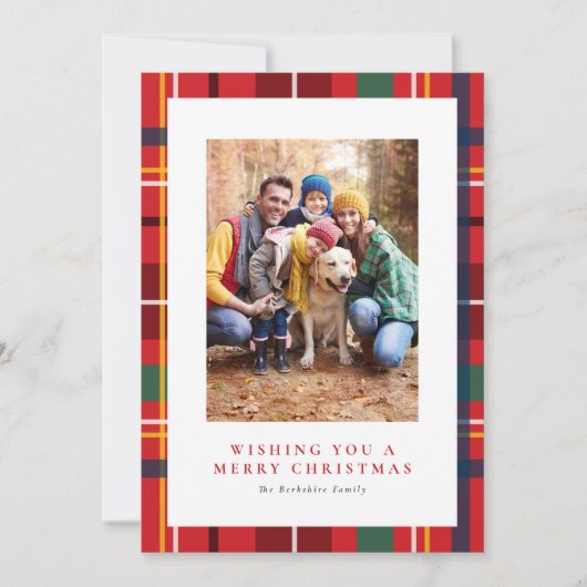 メリークリスマスは一枚の写真を掲載した シーズンカード (正面)