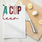 メリークリスマスは応援を飲む キッチンタオル (四つ折り)