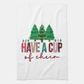 メリークリスマスは応援を飲む キッチンタオル (縦)
