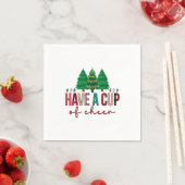 メリークリスマスは応援を飲む スタンダードカクテルナプキン (インサイチュ)