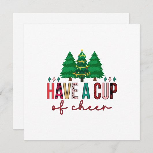 メリークリスマスは応援を飲む 招待状 (正面/裏面)