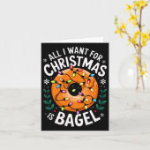 メリークリスマスは私がクリスマスベーゲルメンズウォームのために欲しいすべて カード (黄色い花)