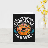 メリークリスマスは私がクリスマスベーゲルメンズウォームのために欲しいすべて カード (黄色い花)