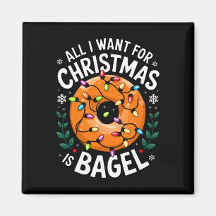 メリークリスマスは私がクリスマスベーゲルメンズウォームのために欲しいすべて マグネット