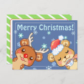 メリークリスマスは郵便はがきに耐えます シーズンポストカード (正面/裏面)