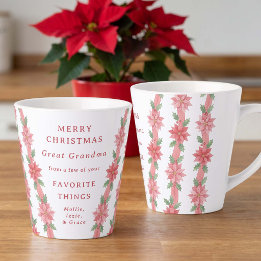 メリークリスマスひいおばあちゃんお気に入りのもの カフェラテマグ