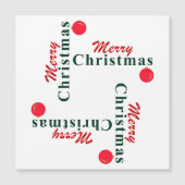 メリークリスマスぶら下がったとオーナメント磁気カード (正面)