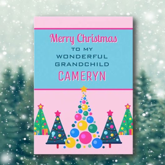 メリークリスマスへ素敵な孫カード シーズンカード
