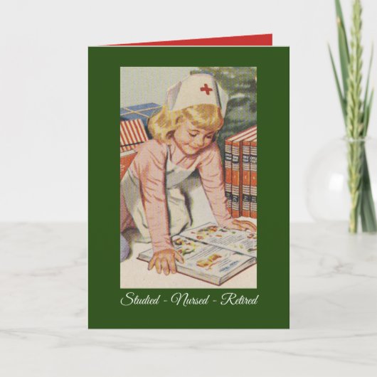 メリークリスマスへ退職したナース シーズンカード (正面)