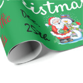 メリークリスマスまたはDIYハッピーホリデーズグリーンホワイト ラッピングペーパー (ロールコーナー)