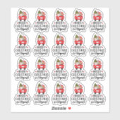 メリークリスマスみんなかわいいサンタトラック シール (シート)