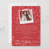 メリークリスマスもつれ込んで散らかった妖精のライト写真 シーズンカード (裏面)