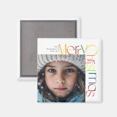 メリークリスマスよくはしゃぐの手紙のカスタム写真 マグネット (正面/裏面)