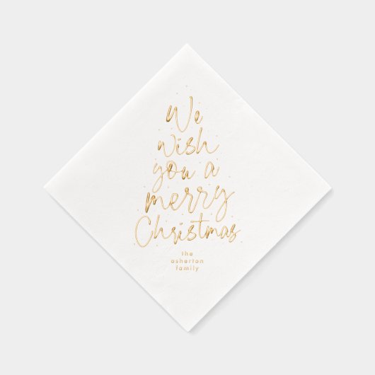 メリークリスマスをお祈りしています 箔ナプキン (右)