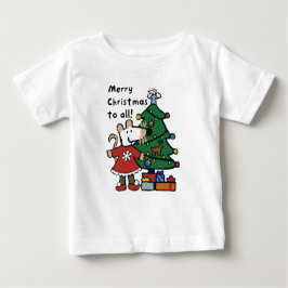 メリークリスマスをお祝い ベビーTシャツ