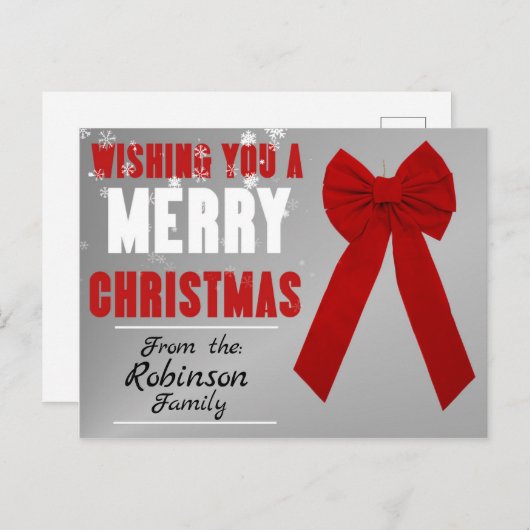 メリークリスマスを望みますパーソナライズなカード ポストカード (正面/裏面)