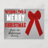 メリークリスマスを望みますパーソナライズなカード ポストカード (正面)