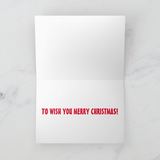 メリークリスマスを望むために私が忘れる雪の方法! シーズンカード (内部)