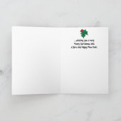 メリークリスマスを望んでいるサンタおよび友人 シーズンカード (内部)