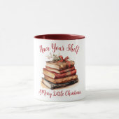 メリークリスマスを本棚で マグカップ (中央)