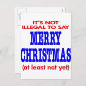 メリークリスマスを言うことは違法ではないです シーズンポストカード (正面/裏面)