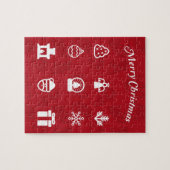 メリークリスマスアイコン人気があるセット ジグソーパズル (横)