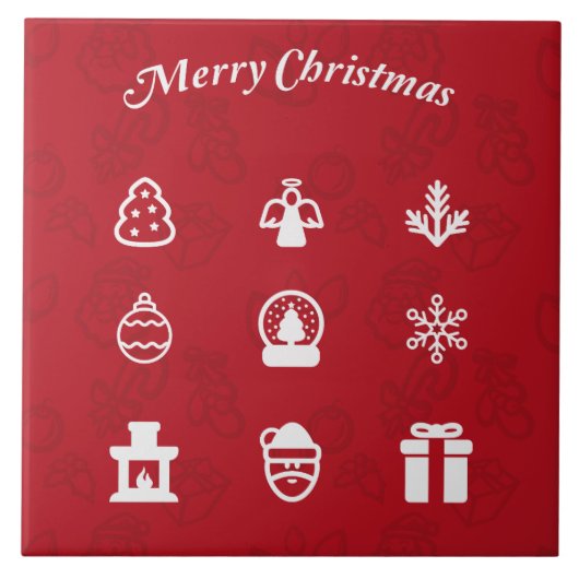 メリークリスマスアイコン人気があるセット タイル (正面)