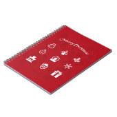 メリークリスマスアイコン人気があるセット ノートブック (左側)