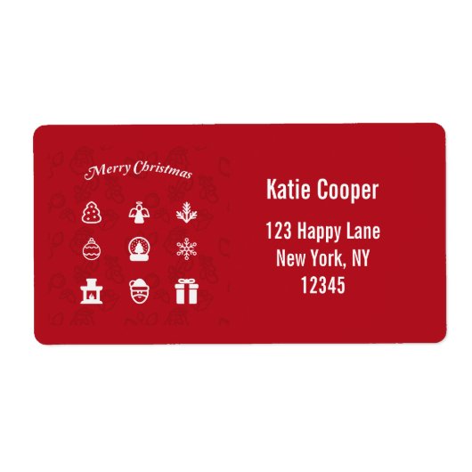メリークリスマスアイコン人気があるセット ラベル (正面)