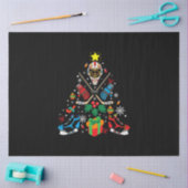 メリークリスマスアイスホッケークリスマスツリー 薄葉紙 (クラフト)