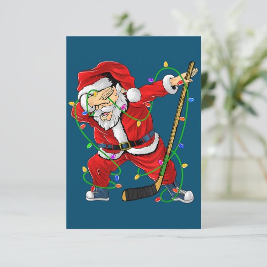 メリークリスマスアイスホッケーサンタを食べる サンキューカード (スタンド正面)