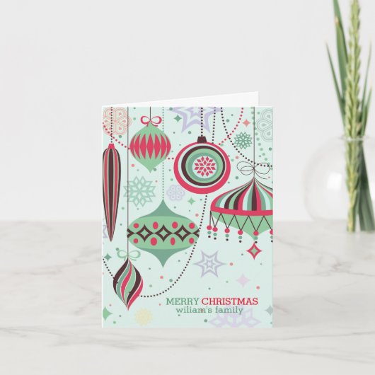 メリークリスマスアカラフルートデコオーナメント シーズンカード (正面)