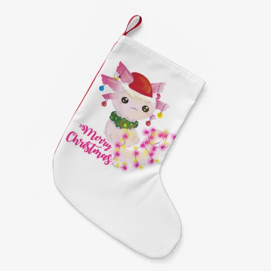 メリークリスマスアキソロテルサンタ スモールクリスマスストッキング (正面 (吊り時))