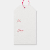 メリークリスマスアクア&レッドチョークスタンプタイポグラフィ ギフトタグ (裏面)