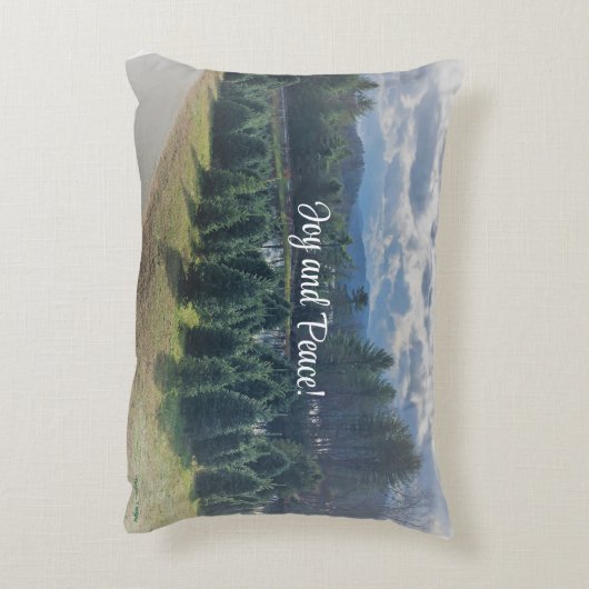 メリークリスマスアクセント枕16" x 12" アクセントクッション (裏面(縦))