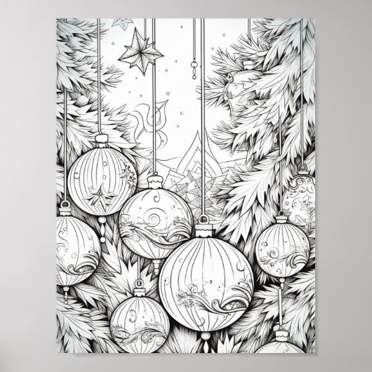 メリークリスマスアダルトカラーリング ポスター (正面)