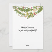 メリークリスマスアドフォトホリーリース素朴ファーム シーズンカード (裏面)