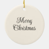 メリークリスマスアニマルズサンタハットセラミックオーナメント セラミックオーナメント (裏面)