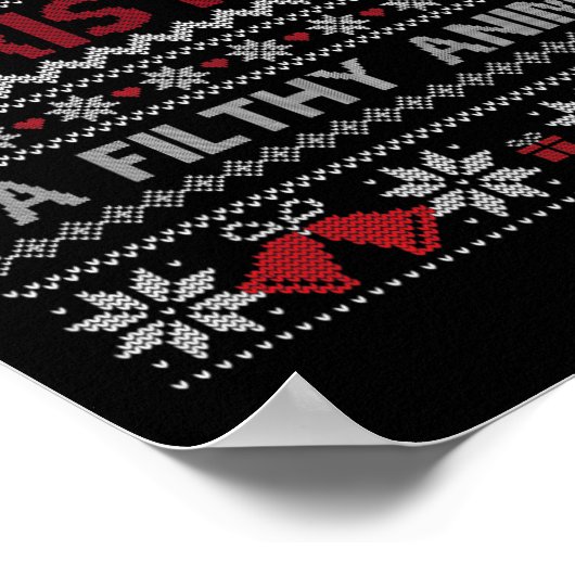 メリークリスマスアニマルフィルシーヤ醜いスタイルクリスマス ポスター (角)