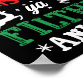 メリークリスマスアニマル汚いヤクリスマスパジャマ ポスター (角)