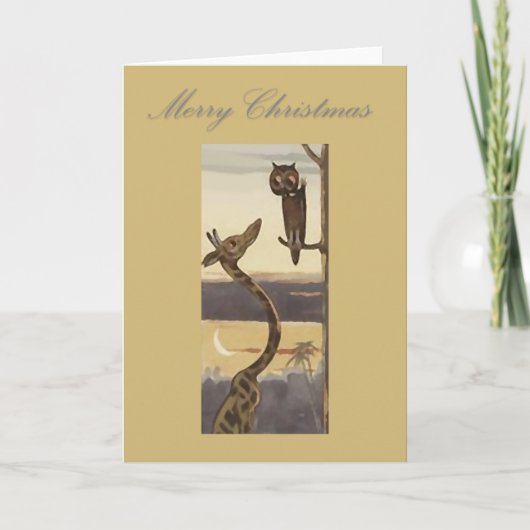 メリークリスマスアフリカスタイル。サファリクリスマスカード シーズンカード (正面)