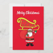 メリークリスマスアフリカ系アメリカ人サンタクロース赤 シーズンカード (正面)