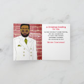 メリークリスマスアフリカ系アメリカ人男性クリスマス カード (内部)