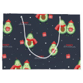 メリークリスマスアボカド ラージペーパーバッグ (裏面)