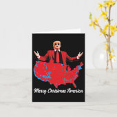 メリークリスマスアメリカドナルドトランプ報道クリスマス カード (黄色い花)