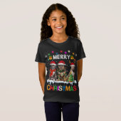 メリークリスマスアメリカンヘビーサンタ Tシャツ (正面フル)