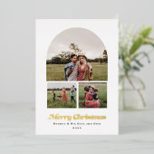 メリークリスマスアモダンルチの数々の写真 箔シーズンカード (立ち正面)